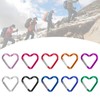 URTERYSER Climbing buckle, Outdoor Carabiner Heart Shape Keychain Clip Spring