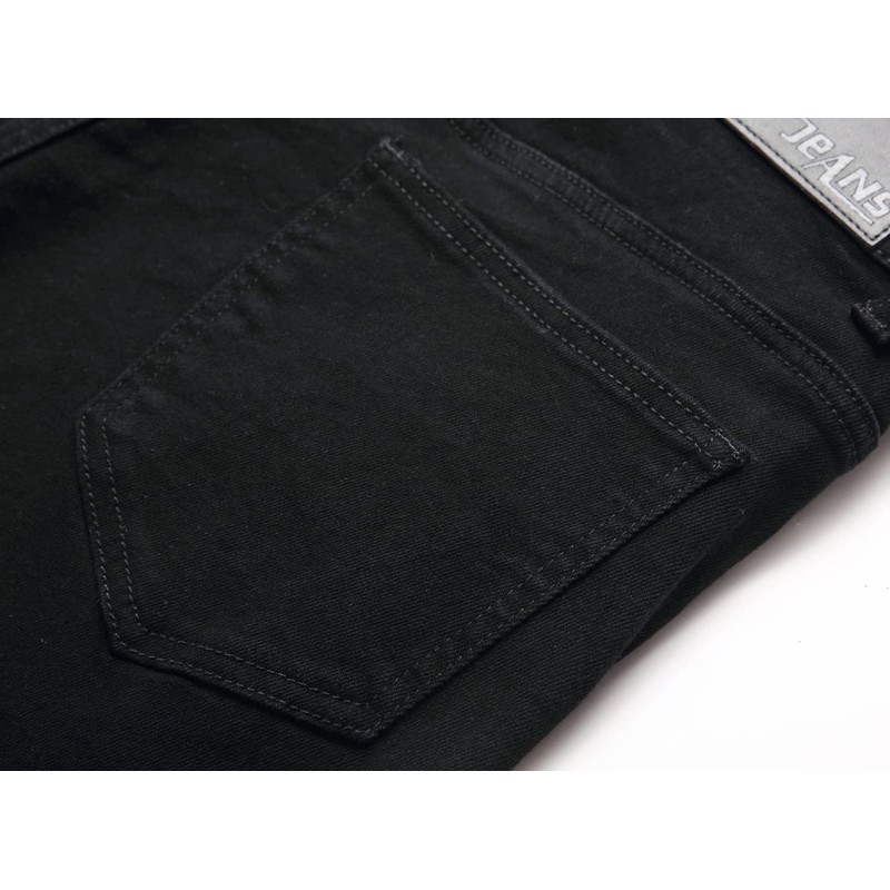 RXXKKK Men's Classic Zipper Biker Regular Fit Flex Jean (36,