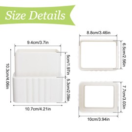 UFURMATE 3x4 to 2x3 Downspout Adapter 1 Pack PVC Gutter to Drain Pipe Square to Square Downspout Adapter Plastic Drain Pipe Connector (White)