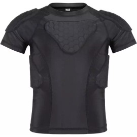 Diamon 축구 보호 장비용 디아몬 청소년 패딩 압축 셔츠 리브 프로텍터 야구 소년용 [White] Diamond Youth Padded Compression Shirt Rib Protector for Soccer Protection Equipment [White]