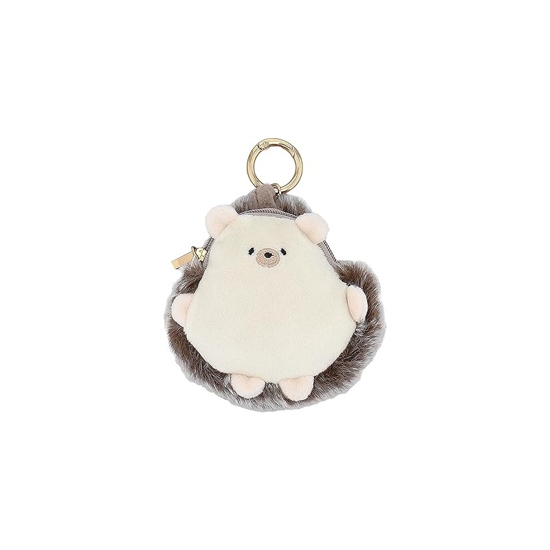 Flower Ring Mini Charm Pouch (Pukumaru) Hedgehog GPO0322-BR (Brown)