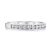 Tesori & Co 10k Solid White Gold Channel Wedding Band
