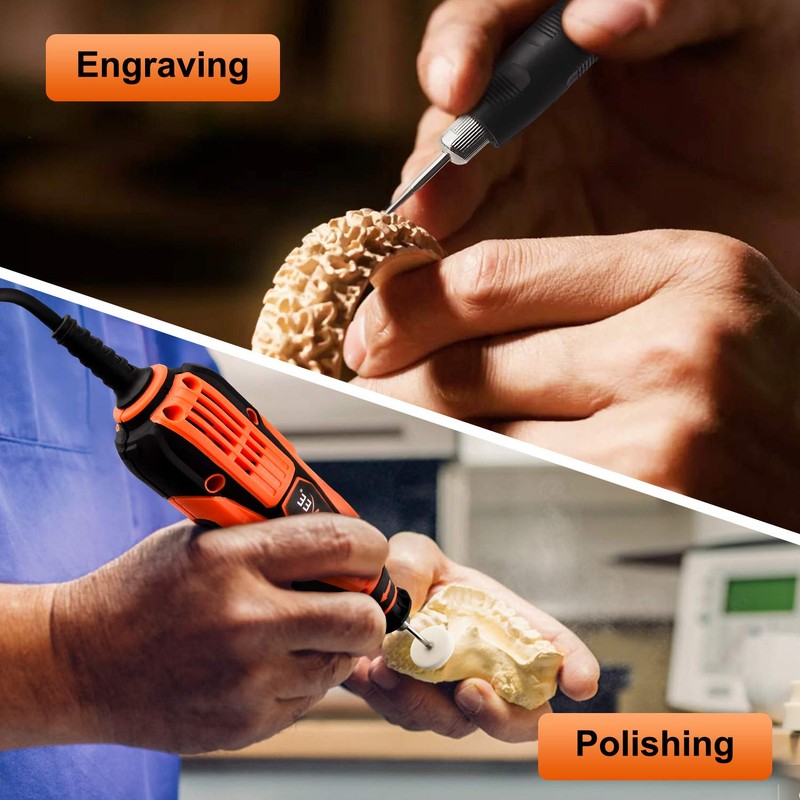 GOXAWEE Rotary Tool Kit with 180 Rotary Tool Accessories &