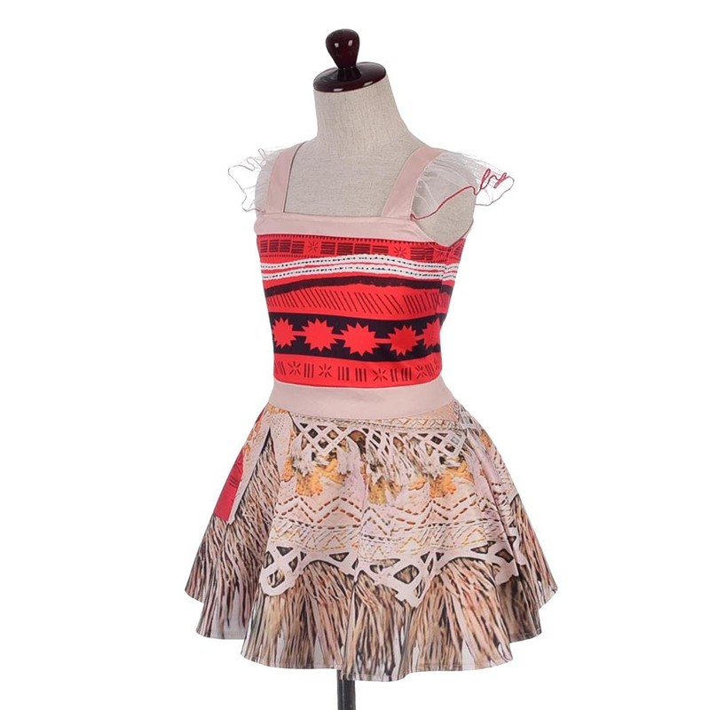 [Dressy Daisy] 女の子 冒険 コスプレ コスチューム ドレスセット 子供 モアナと伝説の海風 プリンセスドレス