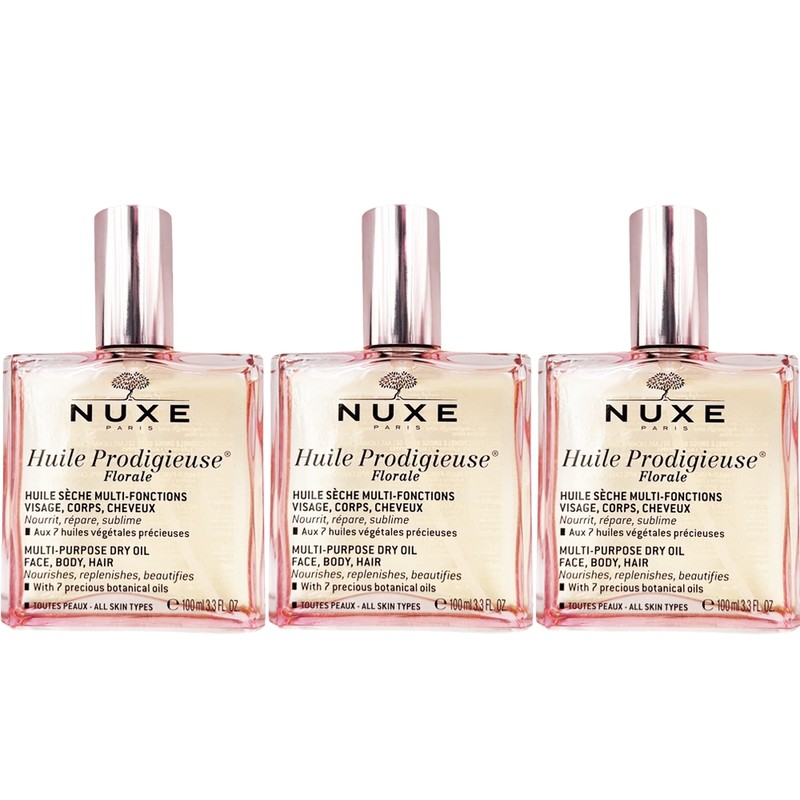 Nuxe Will Prodigy Multi-Floral Oil 100ml x3 Moisturizing and nourishing