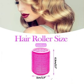 SWEETPEA®4PCS Hair Rollers For Hair Curling | Self Grip Holding Rollers | Rollers for Hair - Hair Rollers for Long Medium Short Hair(SVR010) (5 X 6 CM)