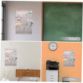 Cabilock Wall-Mounted Hanging Bags Behind The Door () 2 Pack Wall Hanging Storage Front Door Storage Pocket Organizer Pouch Hanging Closet Organizer Wardrobe Storage Items Wood