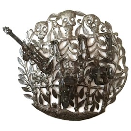 Music Band, Skeleton Decor, Wall Hanging Art, Day of the Dead, Unique One of a Kind, 23 In Handmade in Haiti