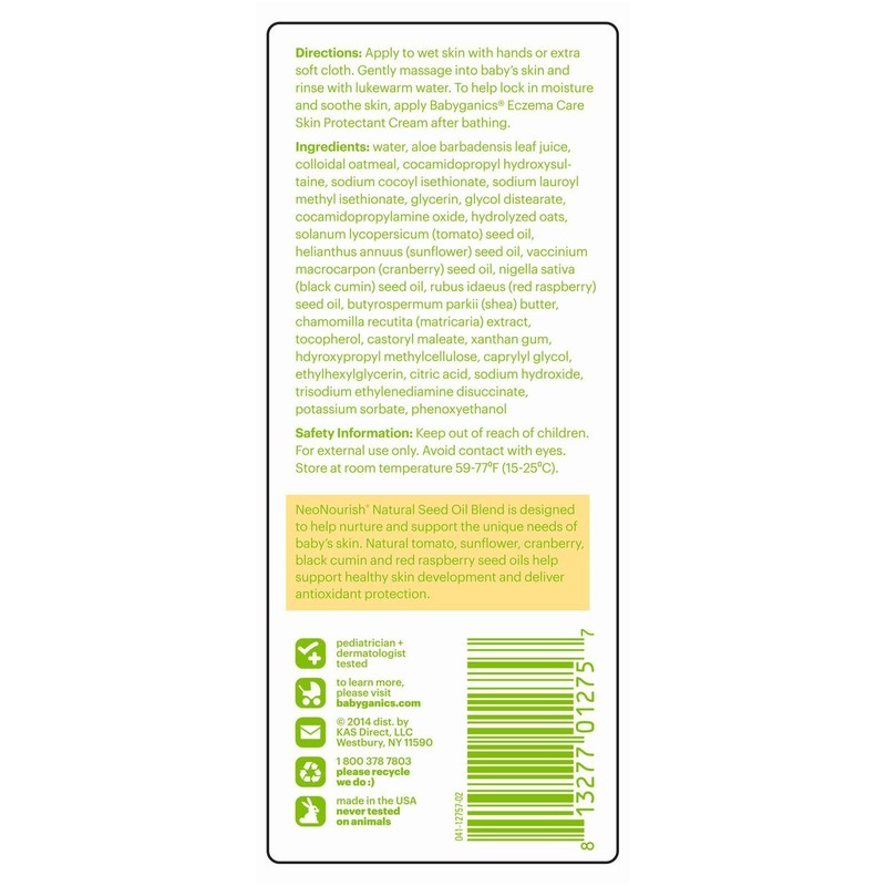 Babyganics Moisturizing Therapy Cream Wash- 8oz