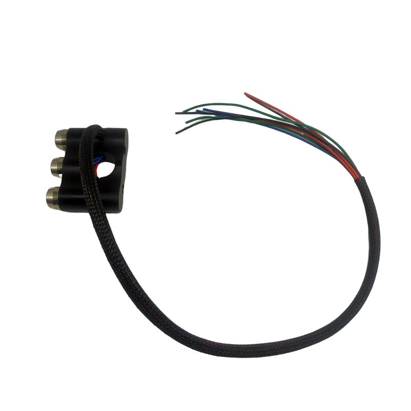 Rayana 7/8" Motorcycle Handlebar 3 Button ON-Off Switch for Horn