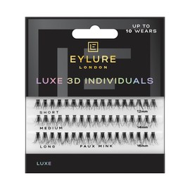 Eylure Luxe 3D Individuals Cluster False Lashes, Short, Medium & Long