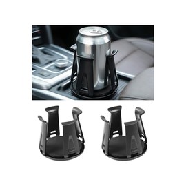 Sandfren Car Cup Holder Insert, 2PCS Self-Adhesive Expanding Vehicle Drink Cup Holder with Clamp Arms, Portable Automotive Water Bottle Insert Adapter, Universal for SUV Automobile Truck