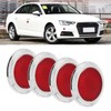 Red Reflector ABS Trim Round Reflective Safety Protection Car Motorcycle
