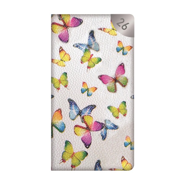 2026 Slim Wallet Pocket Diary Week to View - White