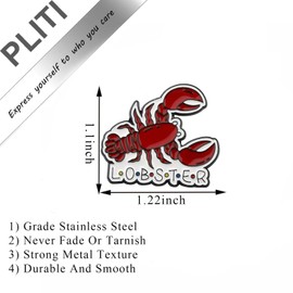 PLITI Friend TV Show Gift Friend TV Show Fans Central Perk Gift Lobster Lover Gift Lobster Brooch Pin For Best Friend (Lobster pinCA)