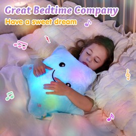BSTAOFY 13‘’ LED Musical Twinkle Star Glow Lullaby Nightlight Stuffed Animals Light up Toys Afraid of Dark Singing Birthday Valentines Christmas for Toddlers, Purple