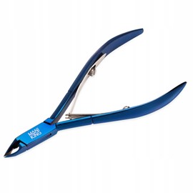 MANI KING Blue Cuticle Nippers with Two Springs 5 mm (1121) Cuticle Cutter Cuticle Nipper Stainless Steel with Sharp and Smooth Cut Fine for Removing Excess