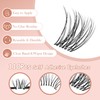 Self Adhesive Eyelashes, 112Pcs Clear Band Lash Clusters, Wipsy Pre-Glued