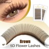 Brown 5D Flora Spikes Lashes C/D Culry Colored Flower Fairy