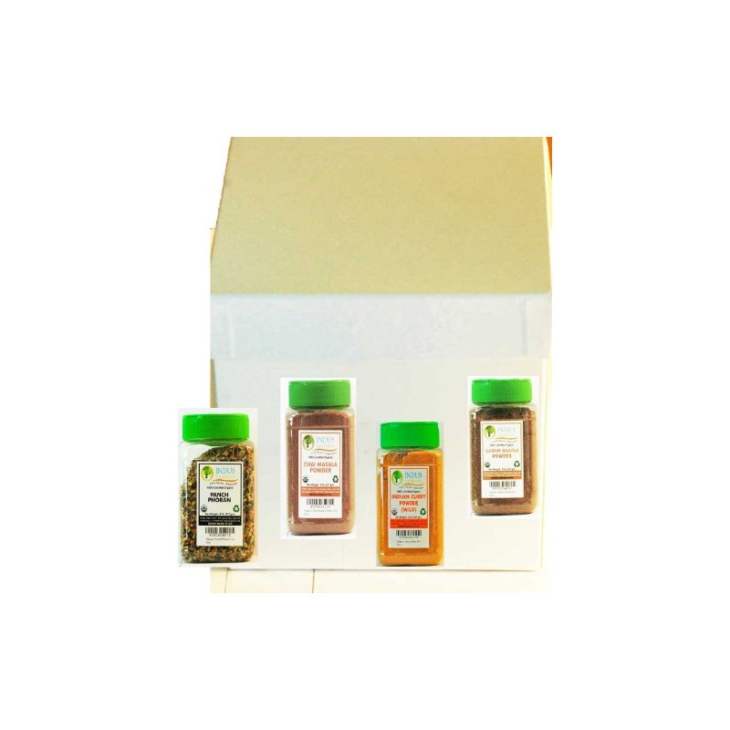 Indus Organics Indian Gourmet Collection Gift Set (Salt Free Blends),