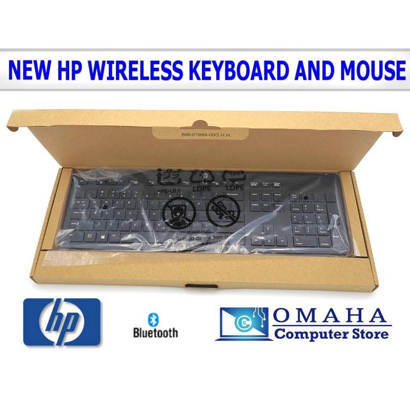 HP NEW OEM HP SLIM WIRELESS BLACK KEYBOARD AND MOUSE
