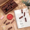 70 Pcs Alphabet Wooden Rubber Stamps with Box Letter Number