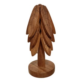 Wooden Tree Trivets for Hot Dishes, Heat-Resistant Table Mat, Christmas Tree Coasters for Hot Pots and Pans, Trivet Set, Creative Wooden Mat (Texture: 3pc)