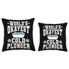 Worlds Okayest Cold Plunger Ice Bath Throw Pillow