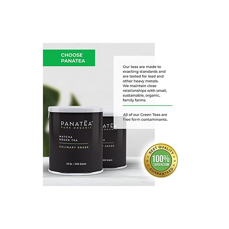 PANATEA Matcha puro de grado culinario de primera calidad, 1