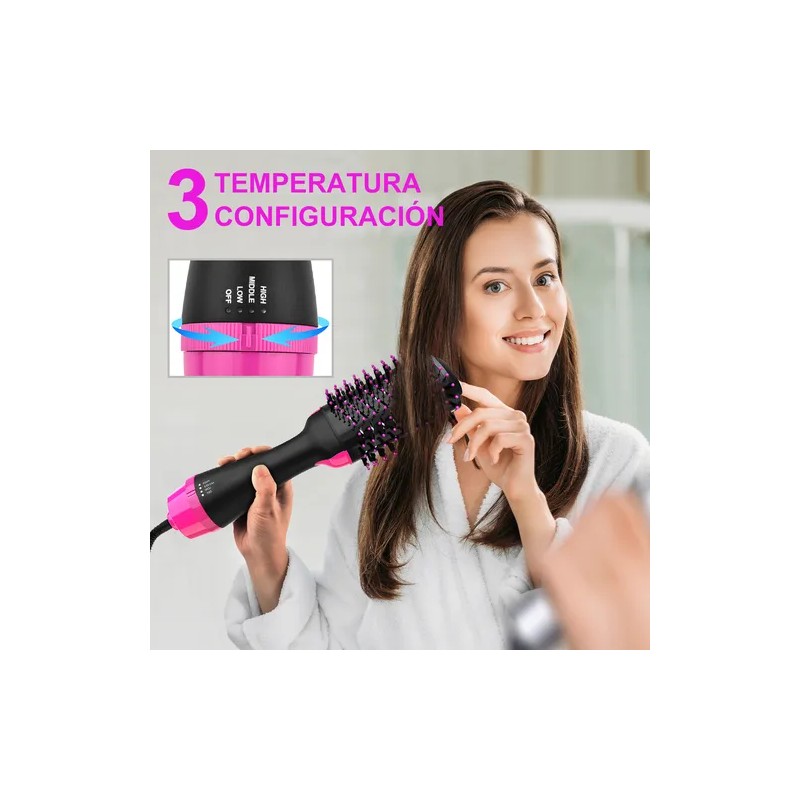 Cepillo Alaciador/rizador Eléctrico Ionic Peine 1200w 2 En 1