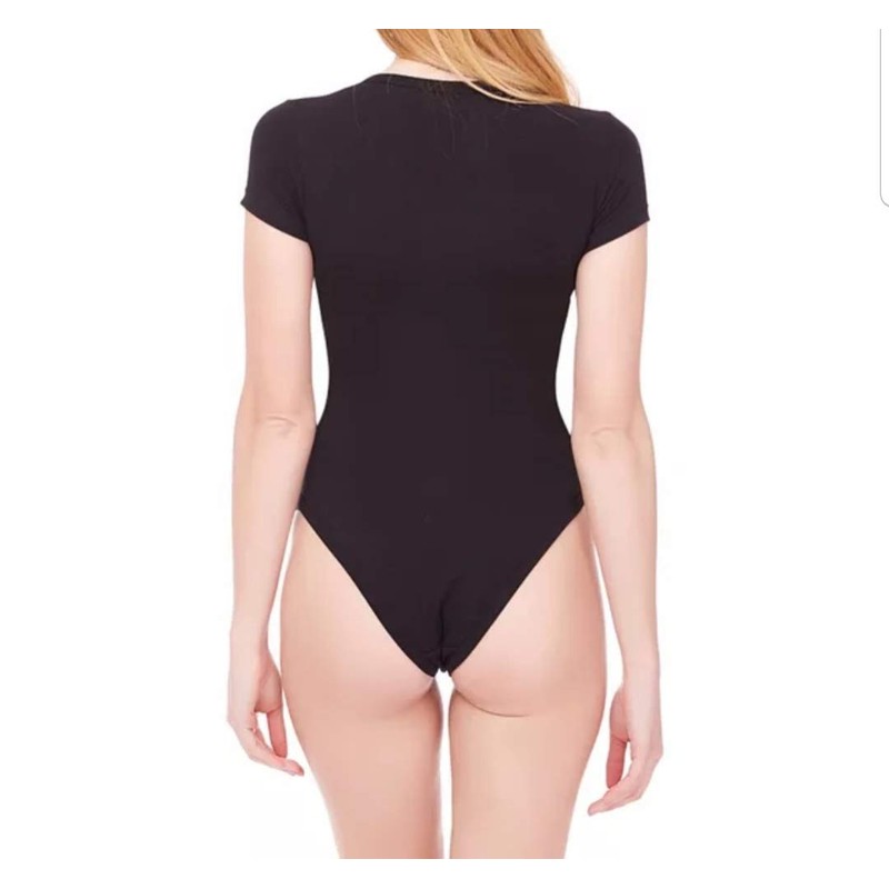 Yo!zor Womens Short Sleeve Cap Bodysuit Black Size 8-10 Small