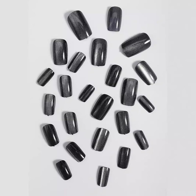 Nail Tips, Handmade Nail Tips, Short, Catza, Set of 24,