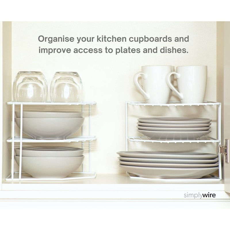 simplywire – 3 Tier Plate Racks – Pack of 2