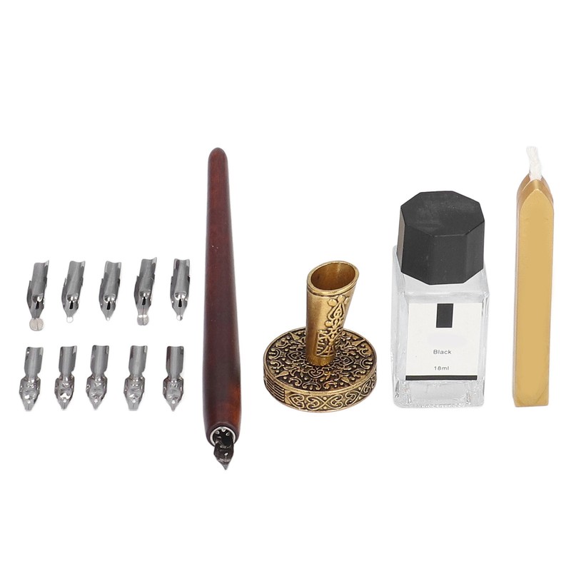 Feather Pen Exquisite Pattern Quaint Texture Comfortable Grip Stainless Steel
