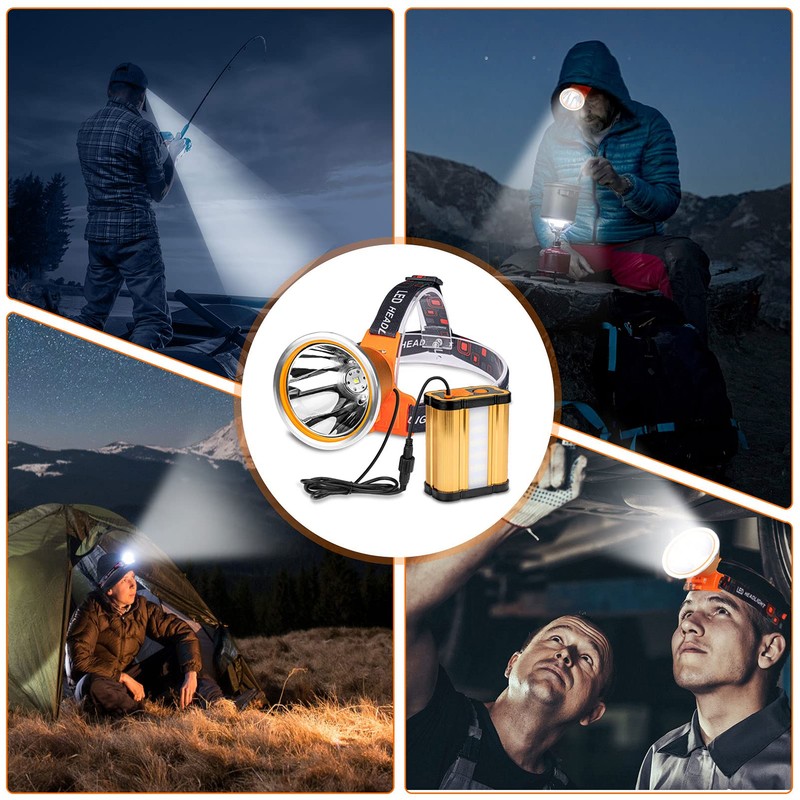 Venlon Superbright Bright Portable Rechargeable Headlight Powerful LED Headlamp Flashlight