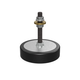 Isolate It!: Sorbothane Anti-Vibration Leveling Mount - 3/8-16 3" Stud - 0.88" (H) - 3.5" (Dia) 70 Duro - 2 Pieces