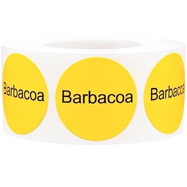 Barbacoa Deli Labels 1 Inch 500 Total Stickers