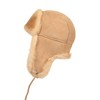 Zavelio Unisex Shearling Sheepskin Leather Aviator Russian Ushanka Trapper Winter