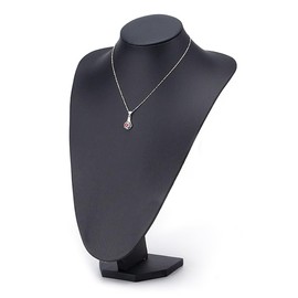 Elegant Necklace Bust Display Stand – PU Leather Jewelry Mannequin for Necklace, Pendant Showcase and Black Jewelry Holder, Organizer for Shops, Exhibitions