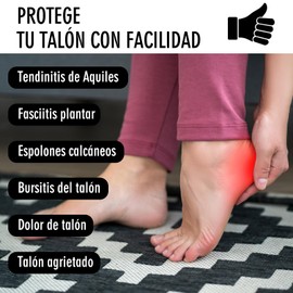 Homsolver Taloneras Fascitis Plantar, Taloneras de Gel Para, Tendinitis de Aquiles, Talones Secos y Agrietados, Taloneras de Apoyo Para, Aliviar el Dolor de Los Espolones Del Talón