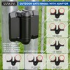 SANKINS Heavy Duty Self Closing Nylon Gate Hinges with Adaptor,