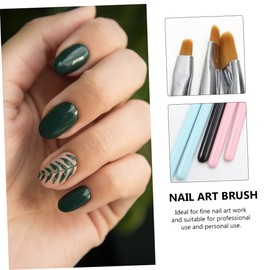 Baluue 6pcs Nylon Nail Art Pens Handles for Manicure and Carving Random Color for Beauty Salons and Home Use for Painting and Dotting Designs