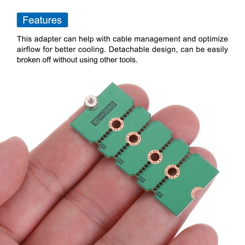 MECCANIXITY 2Pcs M2+ M.2 NGFF/NVME Length Extend Adapter 2230, 2242,