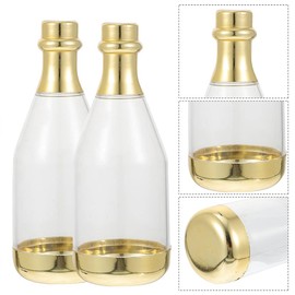 Gadpiparty 20Pcs Mini Champagne Bottles Candy Bottle Box Wedding Birthday Party Favors Box Gift Box Container Party Supplies, Golden
