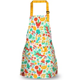 Jennice House Kids Aprons, Pure Cotton Children Artists Aprons with Adjustable Neck Strap and Pocket Child Chef Aprons for Boys and Girls Cooking Baking Painting Aprons
