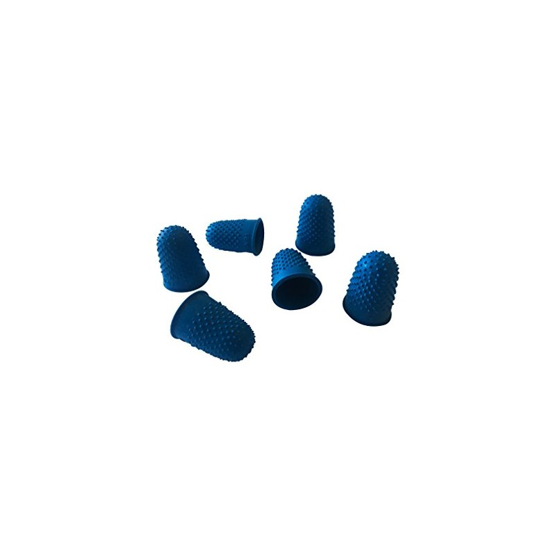 Pack of 12 Blue No.1 Rubber Thimblettes - Medium Thimble