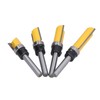 4Pcs Trim Hinge Router Bit Round Silver Yellow 1/4in Shank