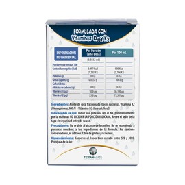 Vitamina ONEDROP D3 + K2 | Frasco de 4 ML (120 Gotas) | Rinde +3 meses | Para Niños y Adultos | 400 UI por Gota | Suplemento diario | Sin Azúcar | Sin Sabor