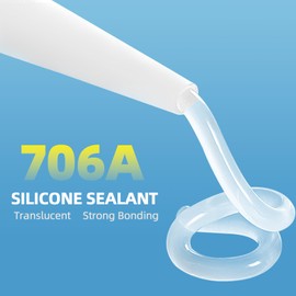 AR-PRO (2 Pack) 706A Translucent Silicone Sealant - 2 x 300ML(10oz) Tubes, Waterproof Silicone Sealant for Pool Repair, Spa, Bathtub, Household Mulipurpose