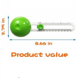 Leanockesa Circular Paper Cutter Rotary Circle Cutter Manual Round Cutting Tool Paper Trimmer Scrapbooking Tool with 3 Replacement Cutter Head for DIY Paper Cards Craft Supplies（Green